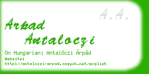 arpad antaloczi business card